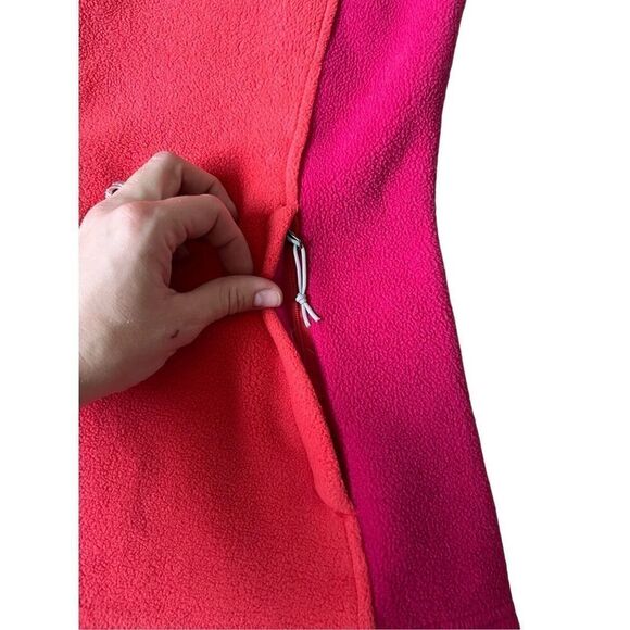The North Face Womens Vest Full Zip Orange Pink L Fleece - Picture 6 of 9